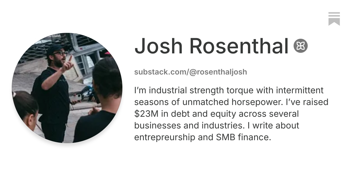 Josh Rosenthal | Substack