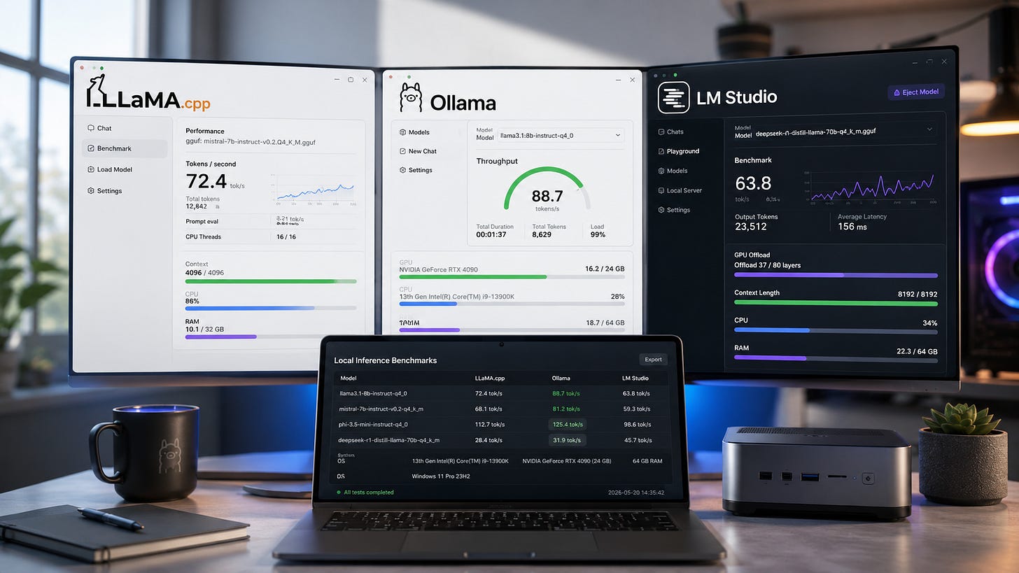llama.cpp, Ollama or LM Studio? The fastest local AI runner