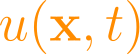 u(\mathbf{x}, t)