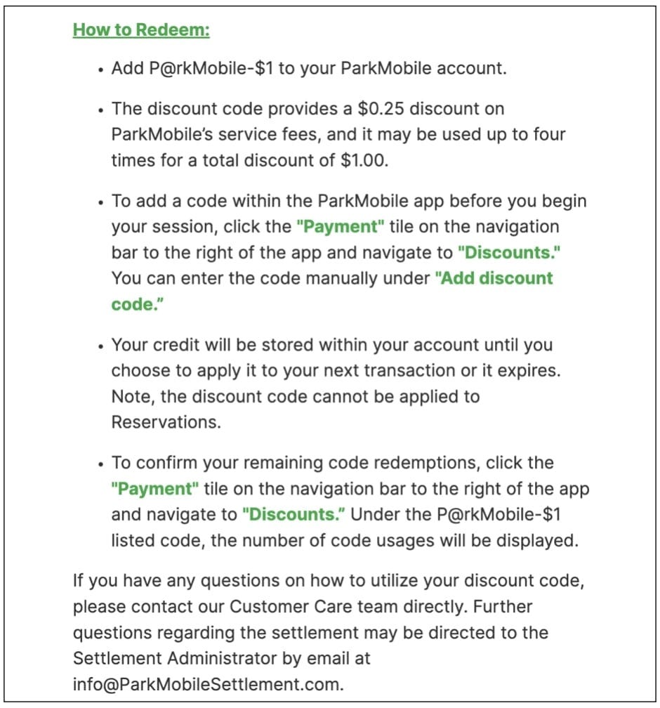 Email continues telling users to use a special promo code for 4 credits
