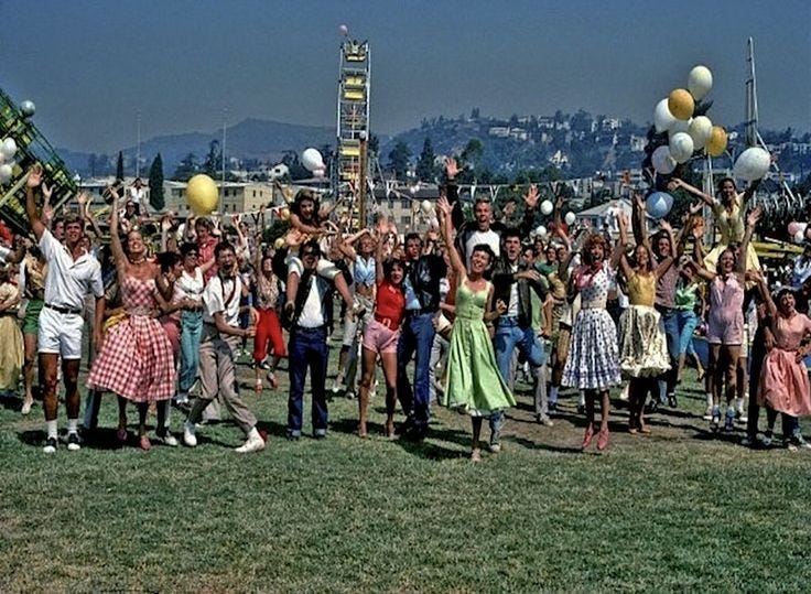 TBT fun: last-day-of-school festivities from 'Grease' ––  https://www.youtube.com/watch?v=0pyA6jAM3_I