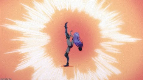 Nageki no Bourei wa Intai shitai — Episode 17 — Liz Pitches Boulder at Lost Giant Demon