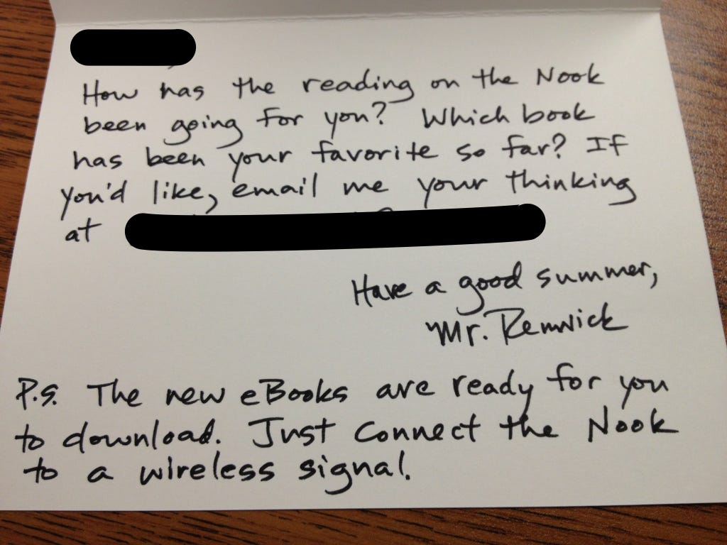 Summer Reading Cards Summer Reading Cards