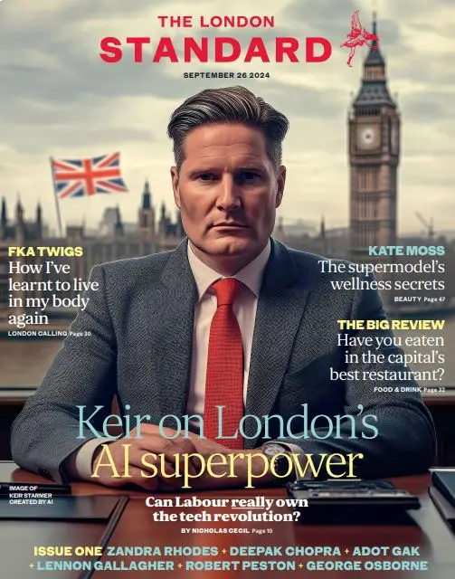 Weekly London Standard launches with AI Keir Starmer front page - Press  Gazette