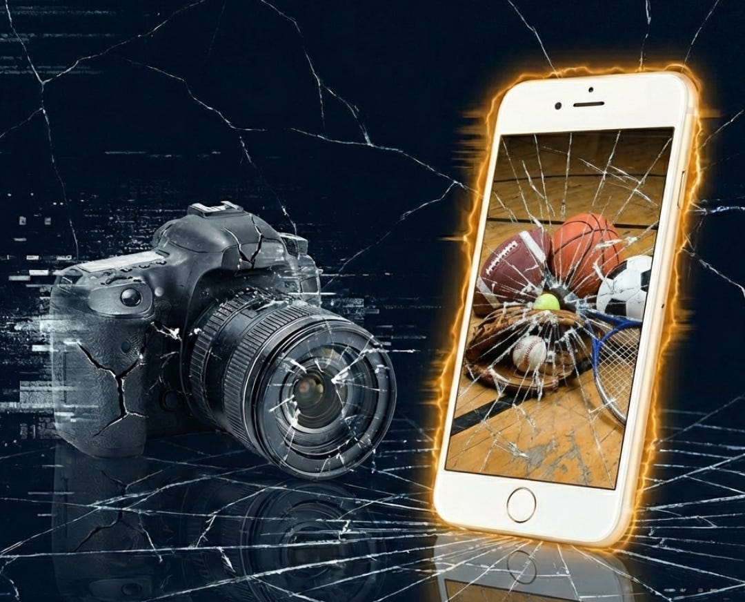 DLSR and iPhone AI generated)