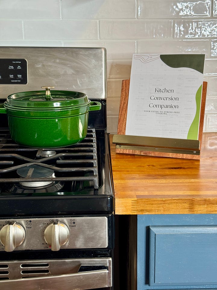 reference guide in the kitchen