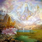 How do the Vedas explain the process of populating the Universe?