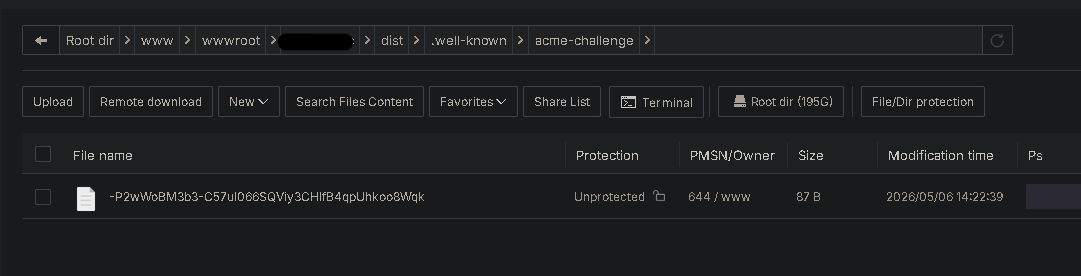 Checking File Manager