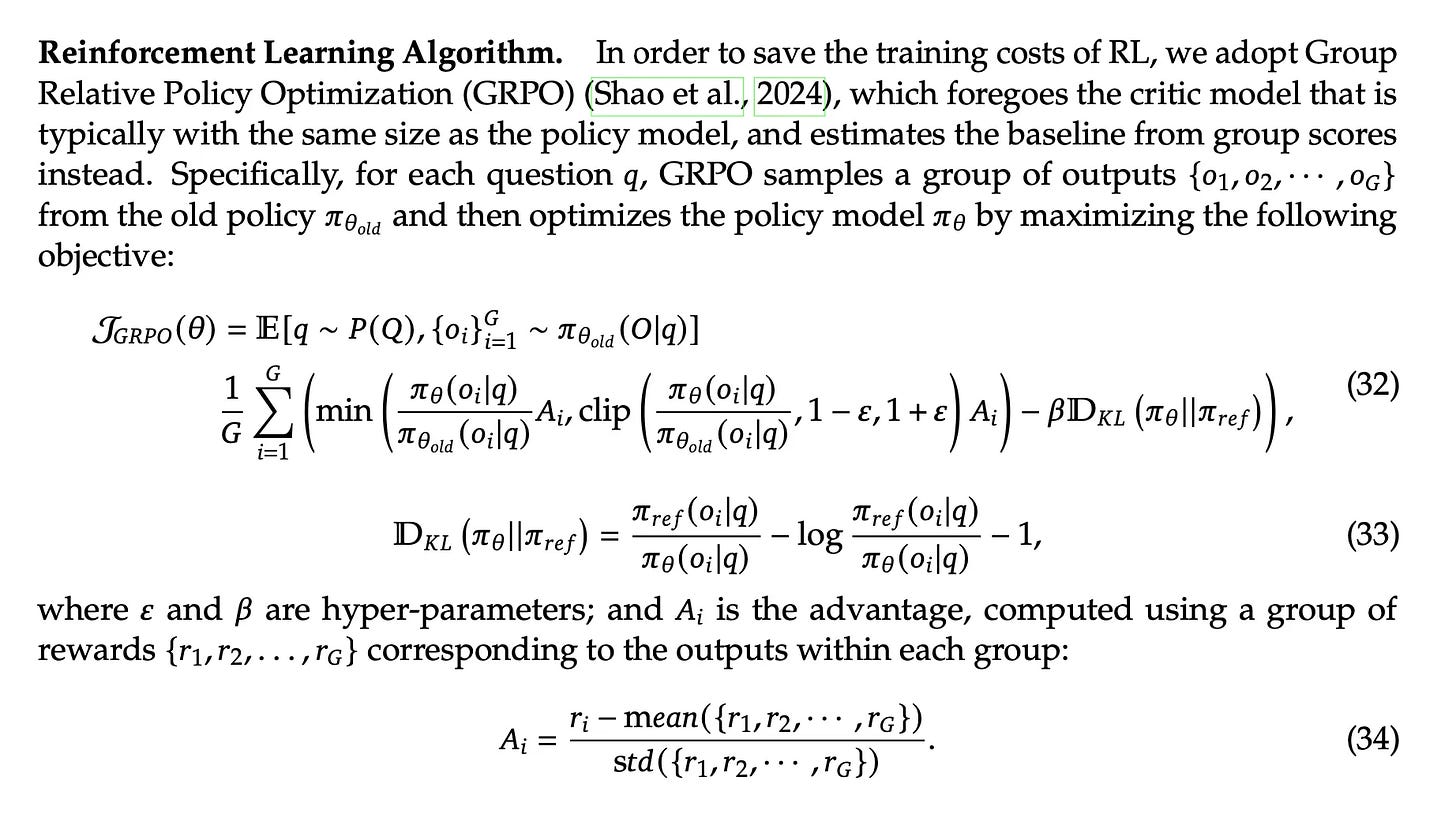 Figure 1: GRPO from DeepSeek’s technical paper.