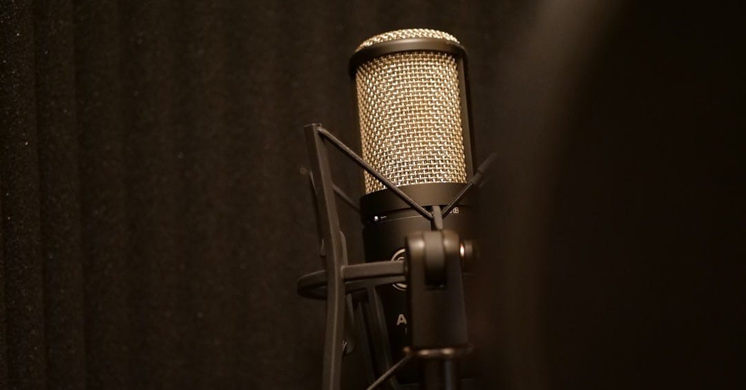 black and silver microphone on black textile