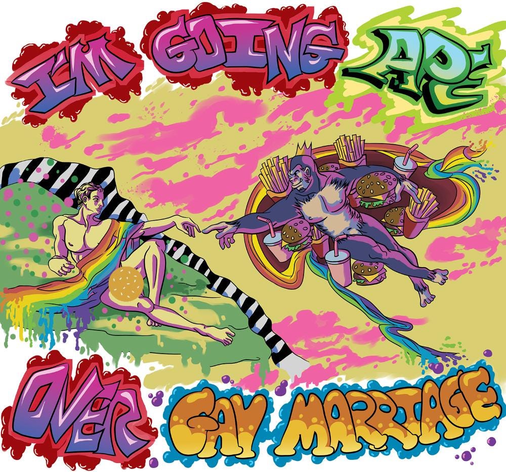 Ettin on Twitter: "I got a lot of positive feedback about the Hard Wired  Island preview, specifically the awful fast food joint pride mural in the  example scenario. So obviously I had