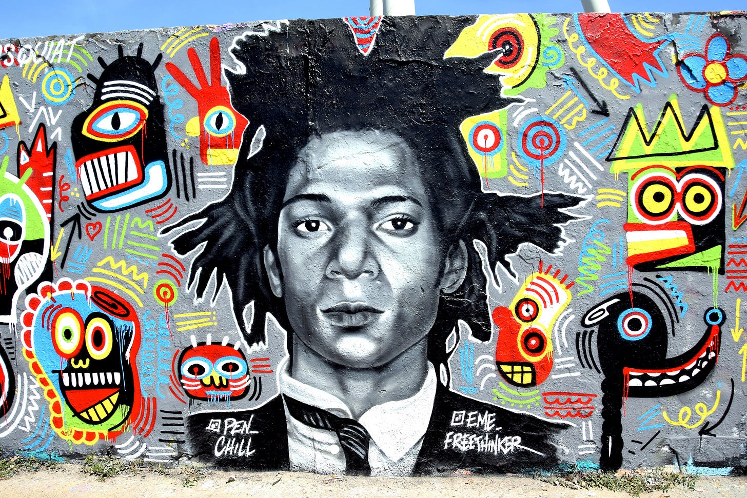 Graffiti Jean Michel Basquiat Eme Freethinker Pen Chill Maue