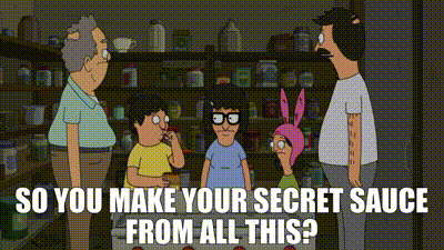 YARN | So you make your secret sauce from all this? | Bob's Burgers (2011)  - S10E16 Flat-Top O' the Morning to Ya | Video clips by quotes | 78856ac1 |  紗