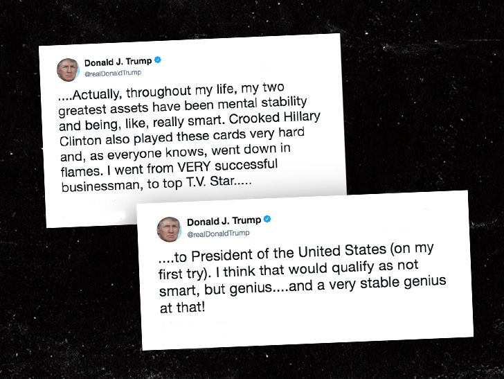 Donald Trump's 'Stable Genius' Tweet Sparks Rush to Sell Merch :: 0111-donald-trump-genius-tweets-twitter-1