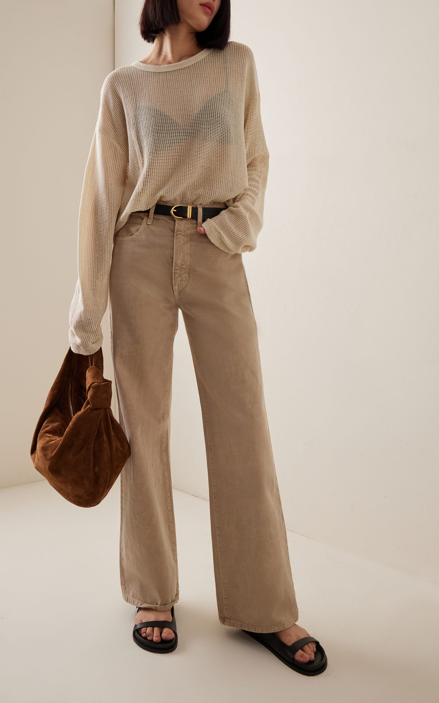 Grace Stretch High-Rise Wide-Leg Jeans