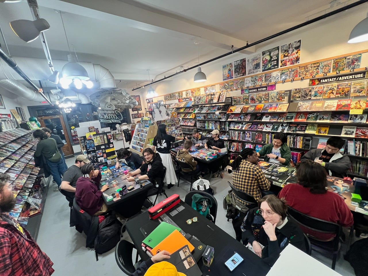 people playing magic the gathering