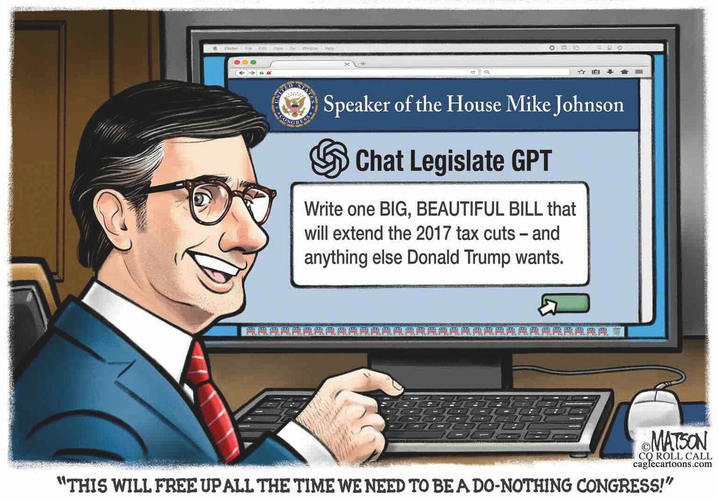 How much are you paying Mike Johnson and his DO NOTHING GOP Congress to cut your healthcare? We did the math.