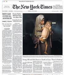 The New York Times front page uses a photo of a child with a muscular disorder to make Israel look bad. How is this journalism?