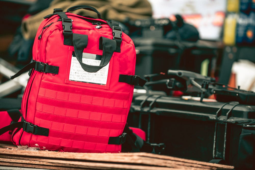 Complete first aid kit to take care of 1 or more crew members