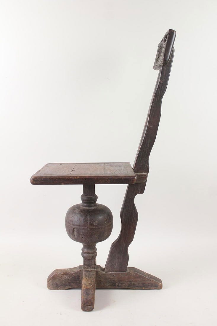 Primitive Carved Wooden Folk Art Chair