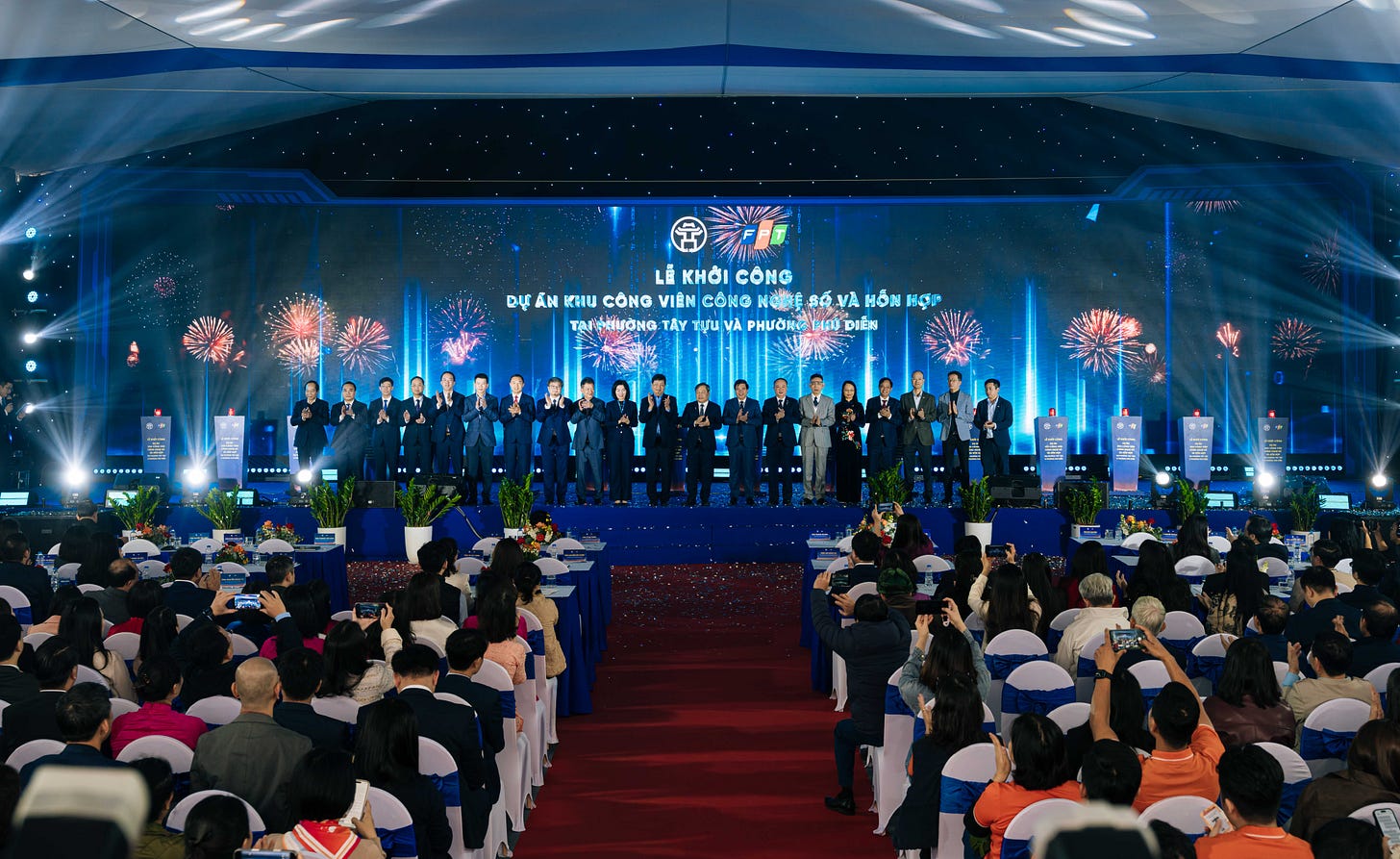 UBND TP Hà Nội và Tập đoàn FPT khởi công Khu Công viên Công nghệ số và Hỗn  hợp tại phường Tây Tựu và Phú Diễn