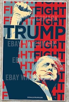 RARE Donald Trump FIGHT, FIGHT, FIGHT 2024 Official Campaign Poster ...