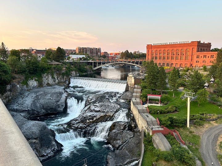 building, room, water, river, sky, trees, bridge
