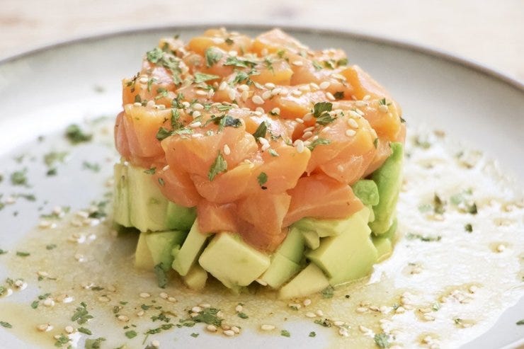 3 - Tartar de salmón ahumado