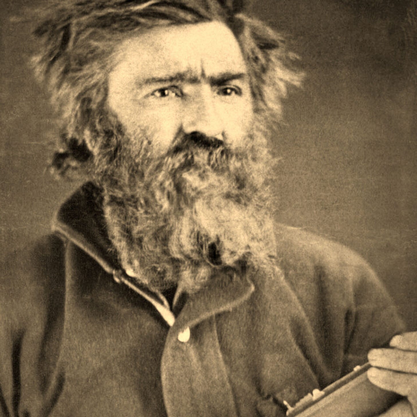 Photo of Liver Eating Johnson holding his rifle