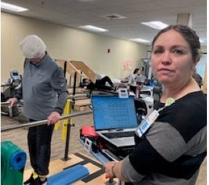 picture of senior practicing balancing