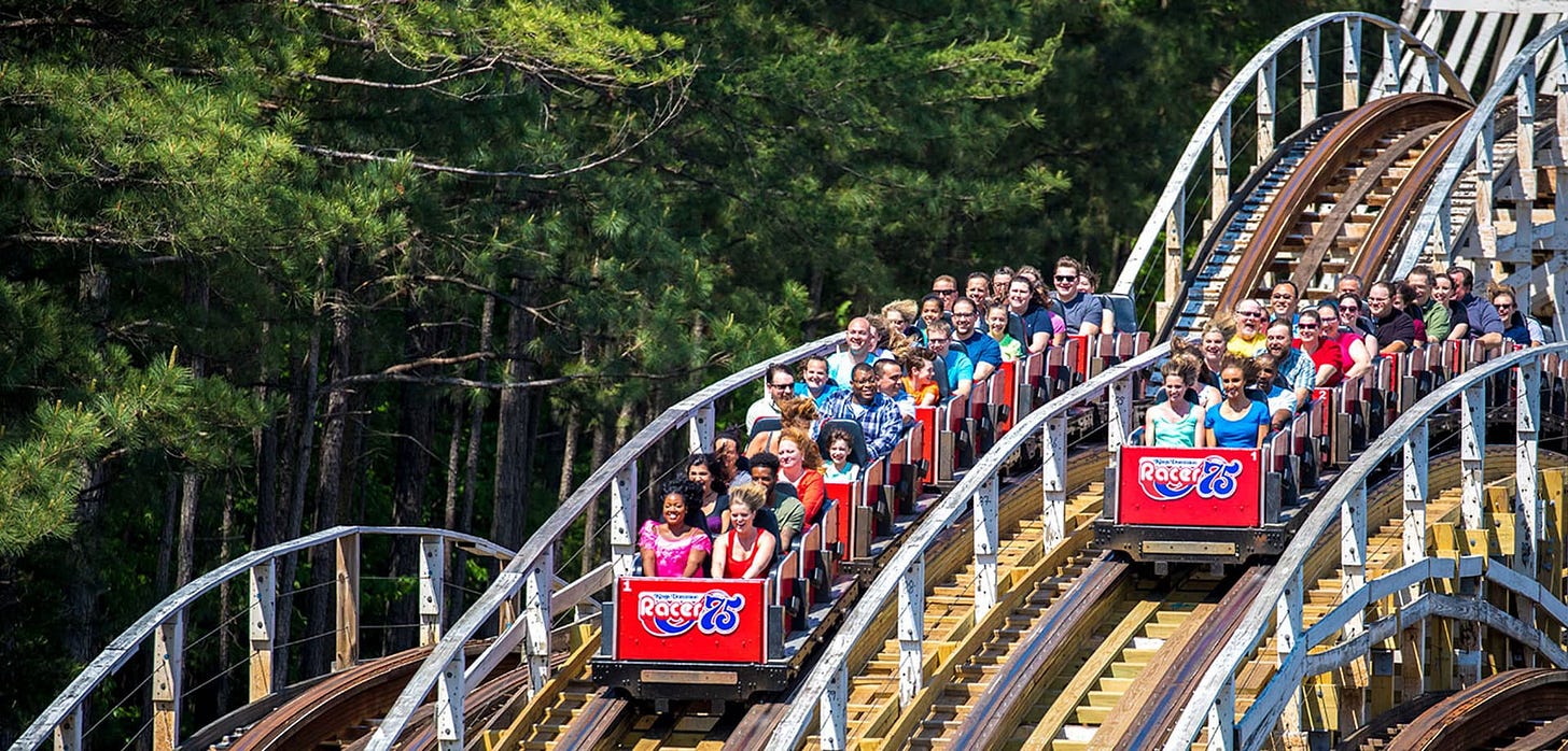 Racer 75 coaster at Kings Dominion