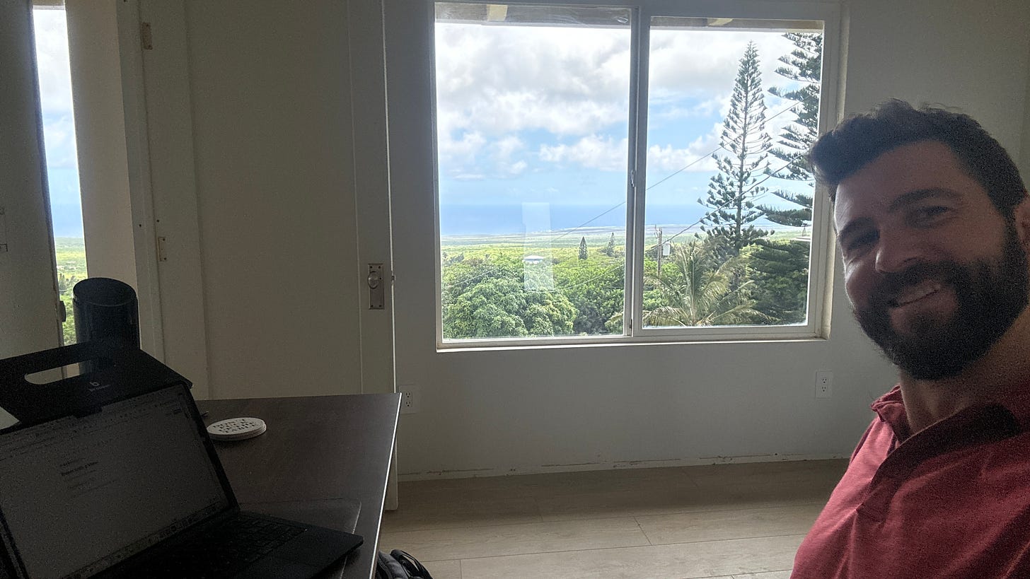 My writing room with a view