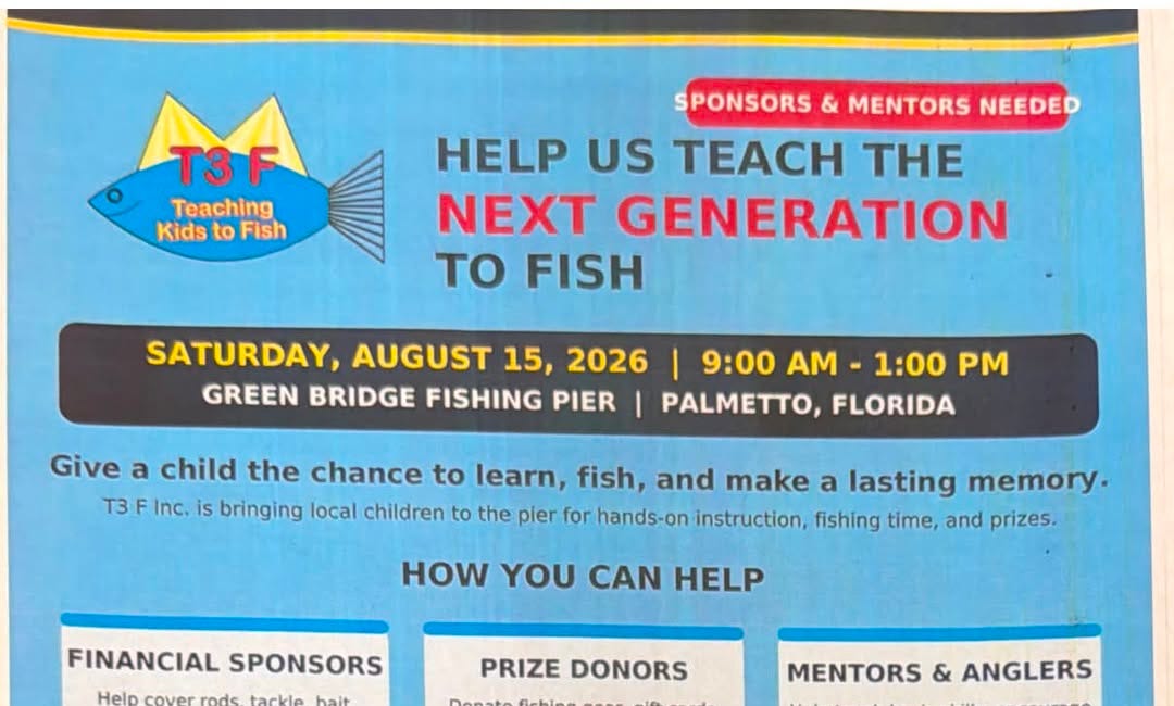 Teaching Kids to Fish Program Seeks Sponsors and Volunteers for Youth Fishing Event in Palmetto