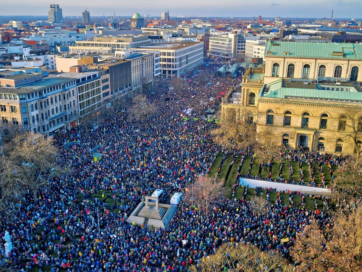 Everyone, together, against fascism': protests sweep Germany after exposé  of AfD party's deportation 'masterplan' | Germany | The Guardian