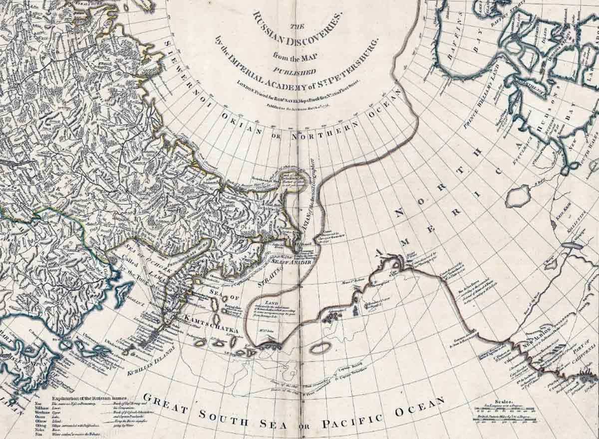 russian map alaska 1775 russian map alaska 1775
