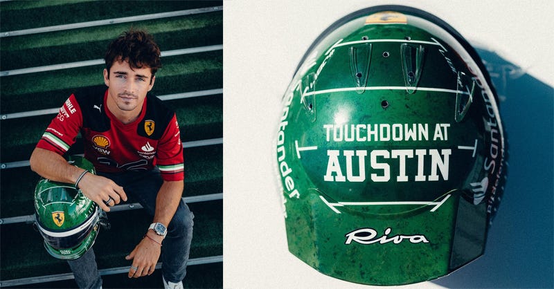In pictures: Charles Leclerc reveals special Ferrari helmet design for 2023  F1 USA GP