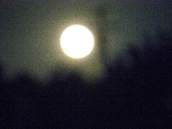 Moon in a dark sky Moon in a dark sky