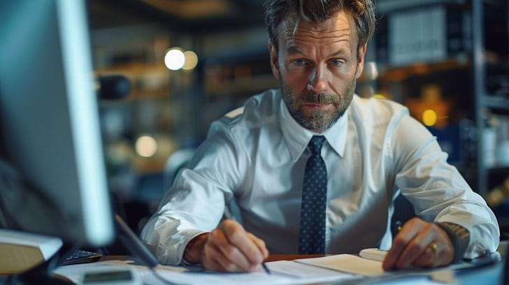 Free Focused executive working Image | Download at StockCake