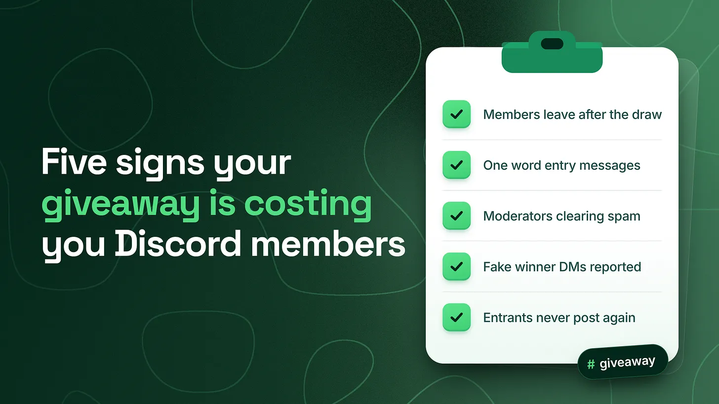 How to Keep Members After a Discord Giveaway: Five Signs the Entry Rule Is Wrong