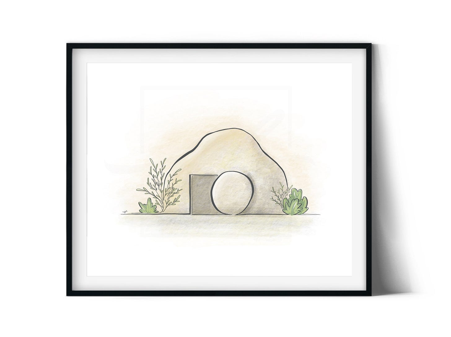 The Garden Tomb Continuous Line, Digital Print - Etsy