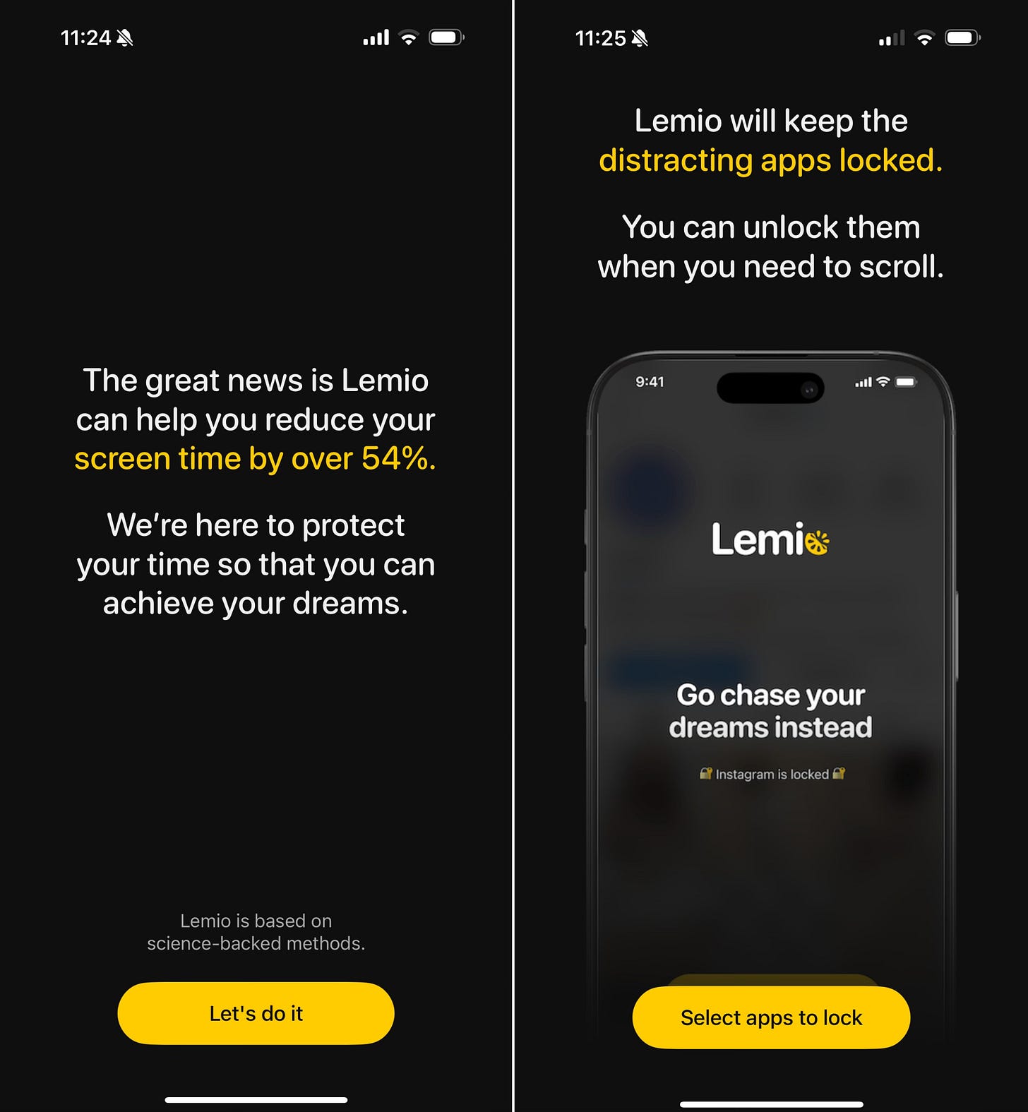 Lemio app screenshots