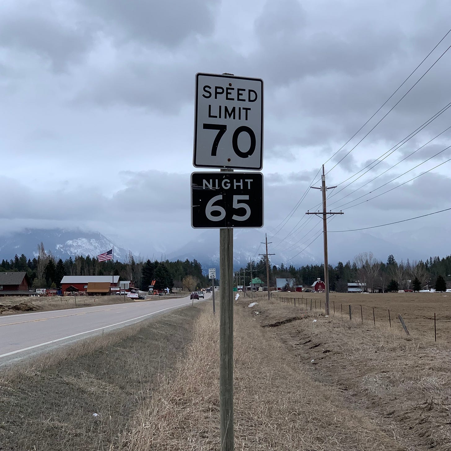 70 mph sign on a two-lane road 70 mph sign on a two-lane road