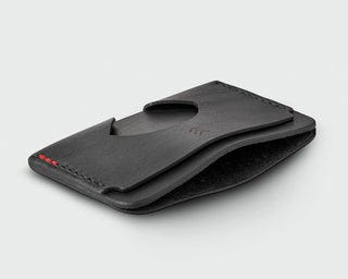 The inside of Sandlot Goods Monarch leather wallet in black The inside of Sandlot Goods Monarch leather wallet in black