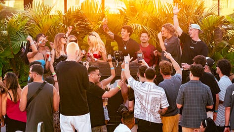 Image gallery featuring party goers from past Speedy Records events.
