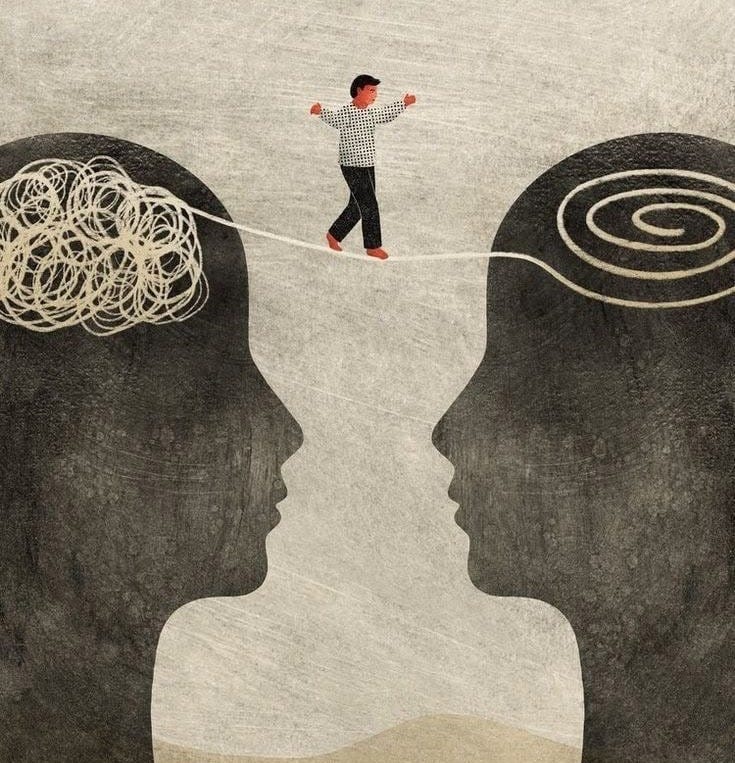 This may contain: a drawing of two people connected to one another with wires in their hair and the other being drawn on by a string This may contain: a drawing of two people connected to one another with wires in their hair and the other being drawn on by a string