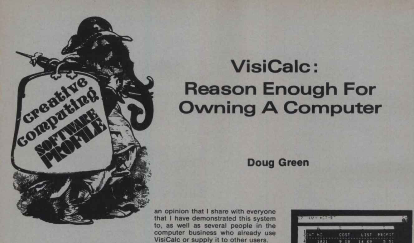 The History of VisiCalc - by Bradford Morgan White