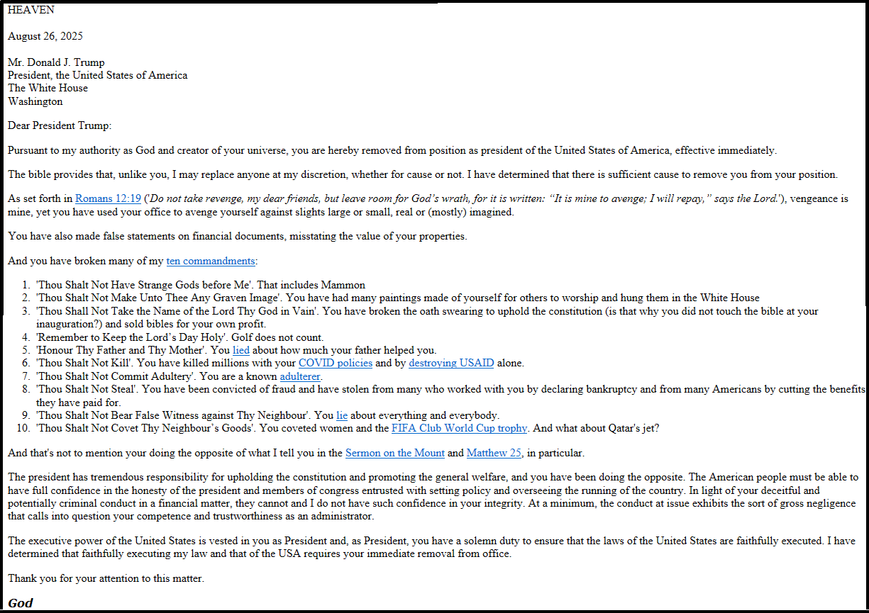 a photo of this letter