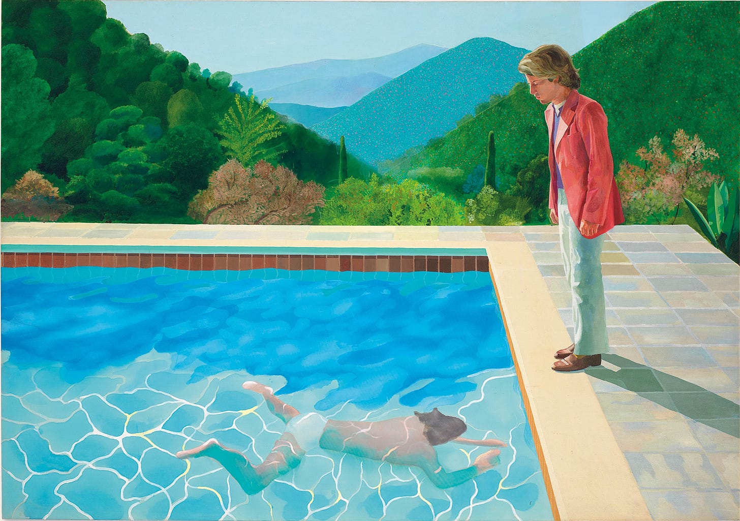 David Hockney's Portrait of an Artist (Pool with Two Figures) | Christie's David Hockney's Portrait of an Artist (Pool with Two Figures) | Christie's