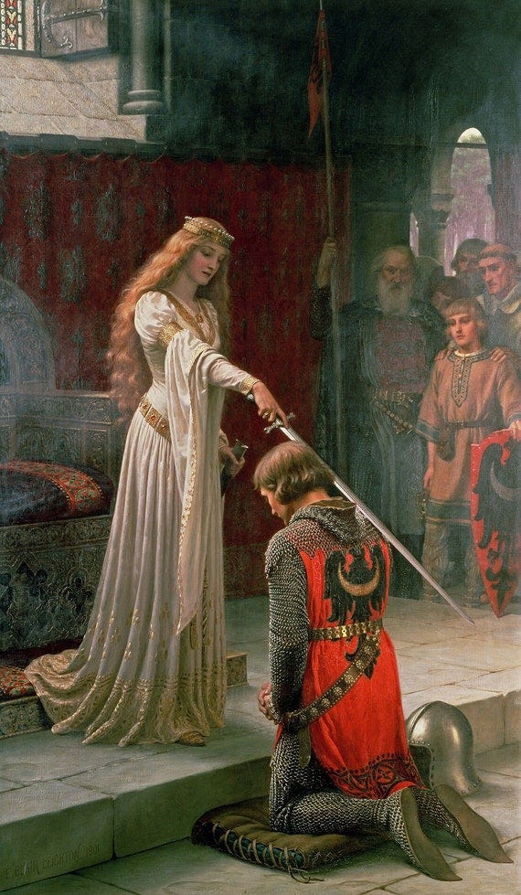 The Accolade by Edmund Blair Leighton 1900 Victorian Painting - Medieval  Knight in Armor - Digital Download Print Hi-Res JPEG