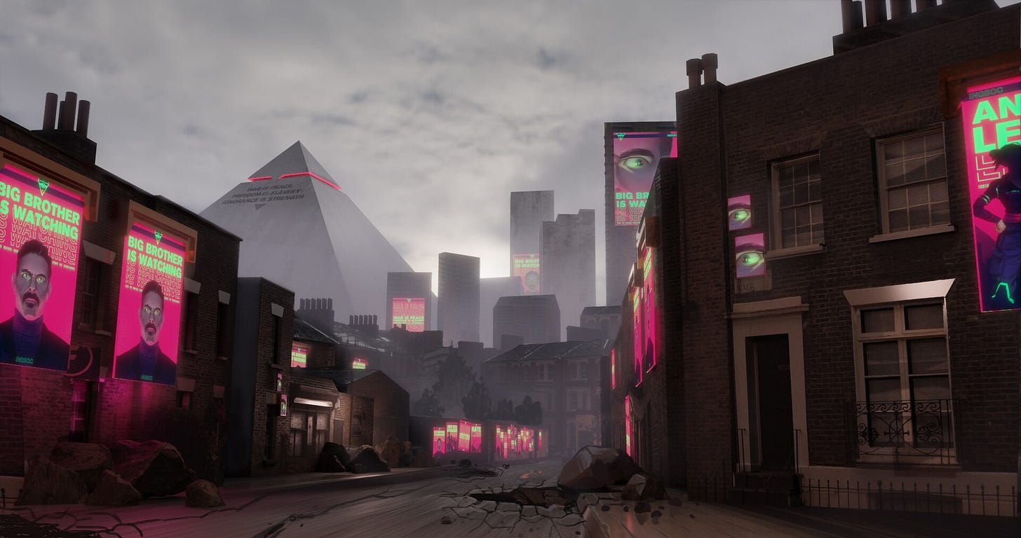 Márton Kapoli - George Orwell's 1984 - "Streets" concept art Márton Kapoli - George Orwell's 1984 - "Streets" concept art